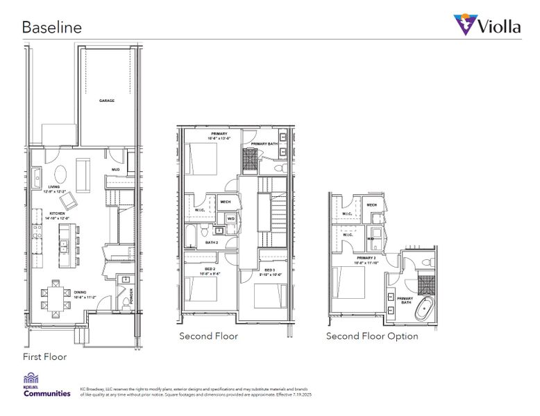 2D floor plan layout for the Plan 7 by Koelbel and Company in Violla, Boulder, CO (Image 4).
