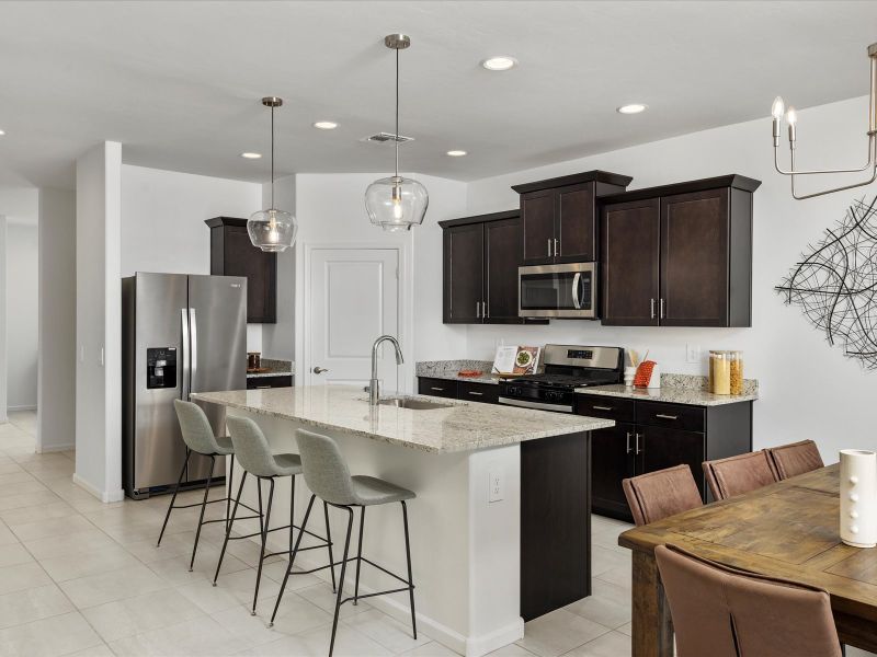 Furnished interior view inside a new home in Rincon Crest at Rocking K, Tucson (Image 3). Furnished interior view inside a new home in Rincon Crest at Rocking K, Tucson (Image 3).