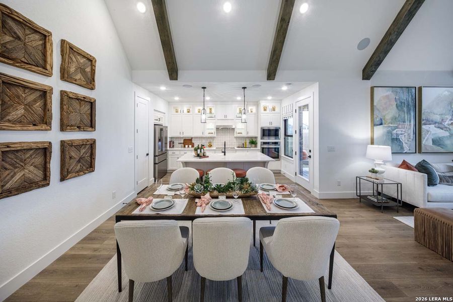 Furnished interior view inside a new home in Alsatian Oaks, Castroville (Image 36).