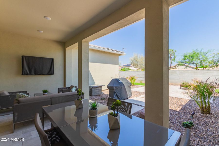 Covered Patio with TV