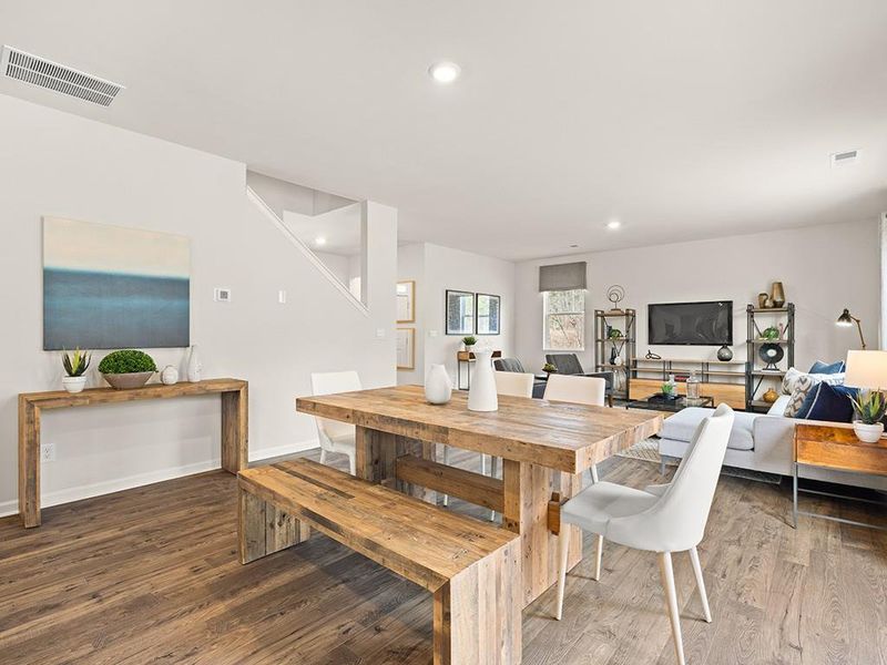 Furnished interior view inside a new home in Oaks at Cedar Grove, Fairburn (Image 31).