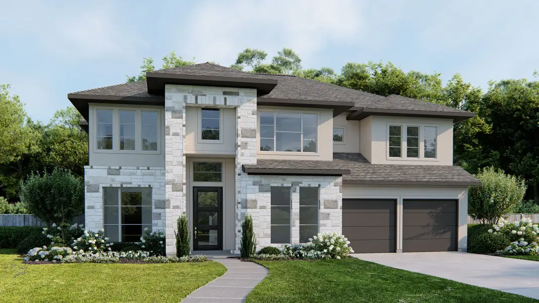 Representative exterior photo of a completed home built from the 3593W by Perry Homes in Briarley, Montgomery, TX (Image 2).
