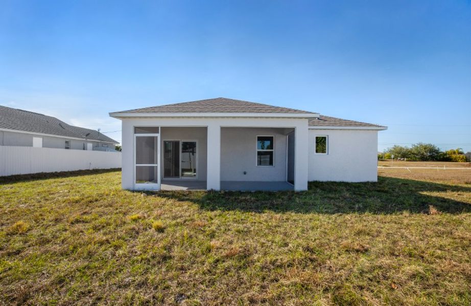 Exterior details and patio area of a home in Cape Coral, Cape Coral (Image 4).