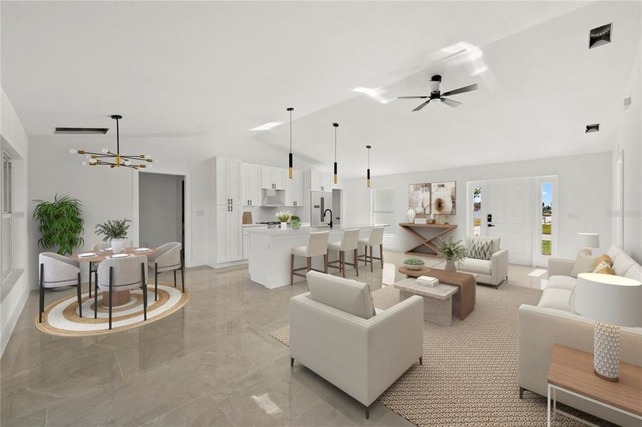 Furnished interior view inside a new home in , Cape Coral (Image 7).