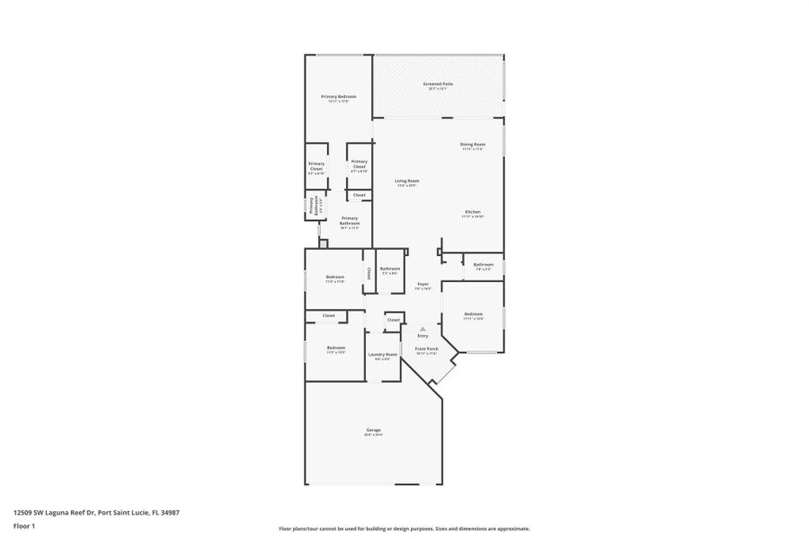 2D floor plan layout of this home in , Port St. Lucie, FL (Image 5).