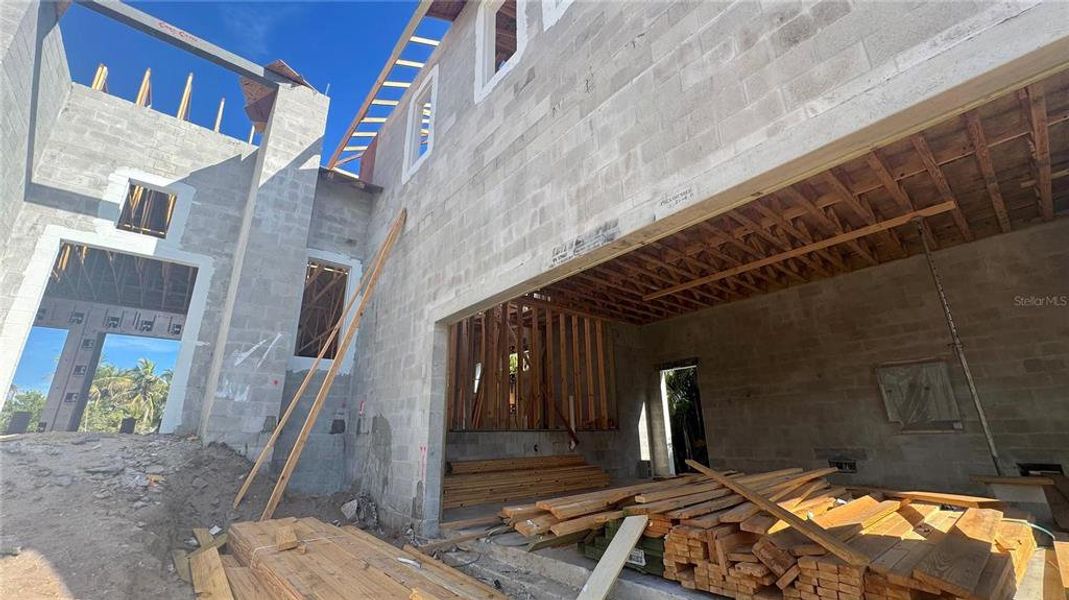 In-progress construction of a new home in , Sarasota, FL (Image 18).