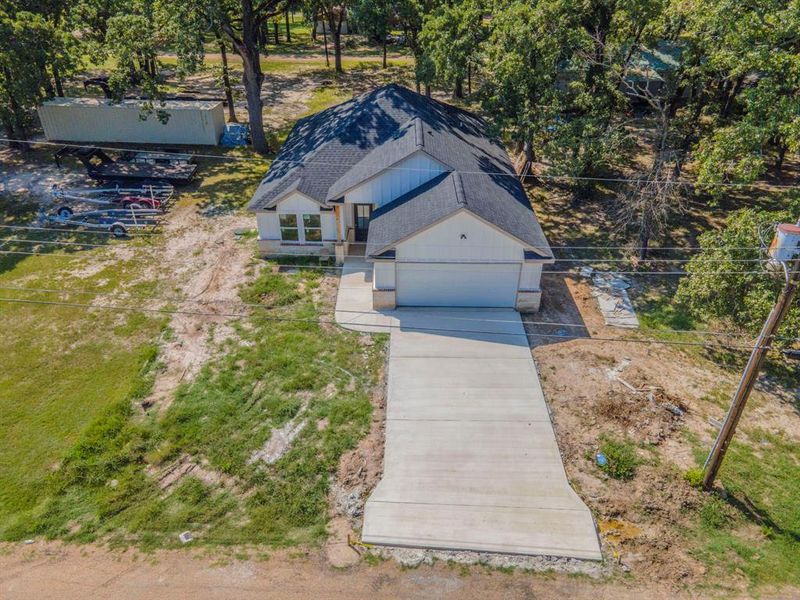 Bird's eye view of a tree filled landscape Bird's eye view of a tree filled landscape