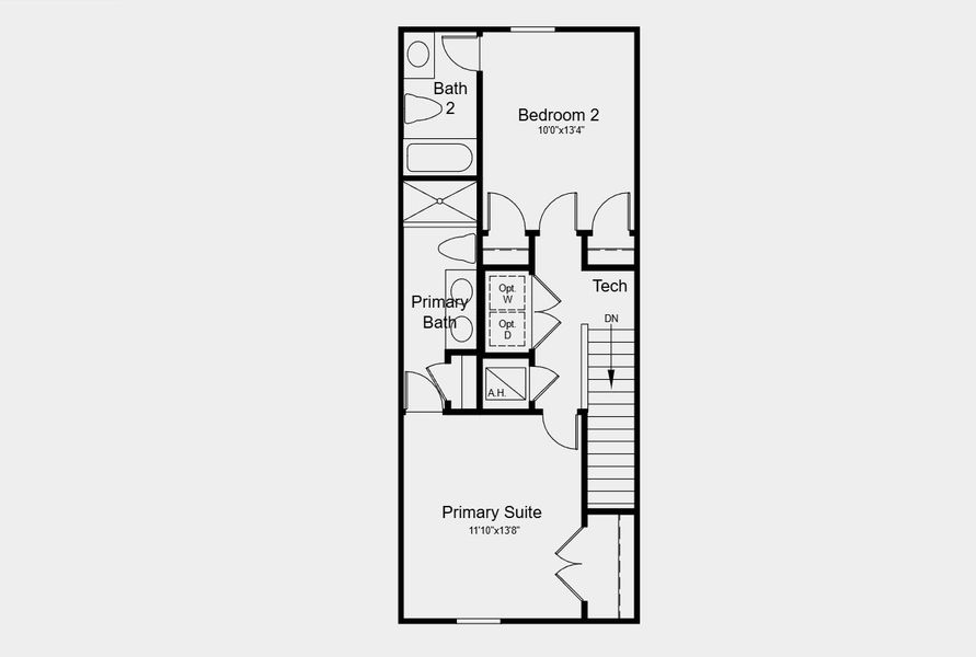 2D floor plan layout for the Ivy by Taylor Morrison in The Towns at Skye Ranch, Sarasota, FL (Image 5).
