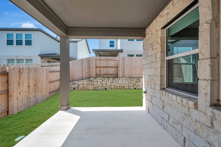 Exterior details and patio area of a home in Park Central, Georgetown (Image 3).