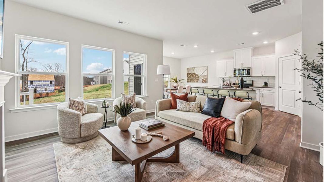 Representative furnished interior of a home built from the Darwin by D.R. Horton in Reedy Creek Preserve, Charlotte (Image 5).