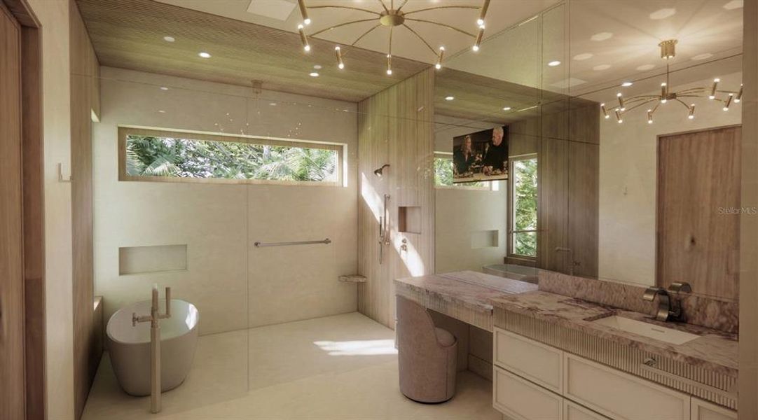 Furnished interior view inside a new home in , Longboat Key (Image 11).