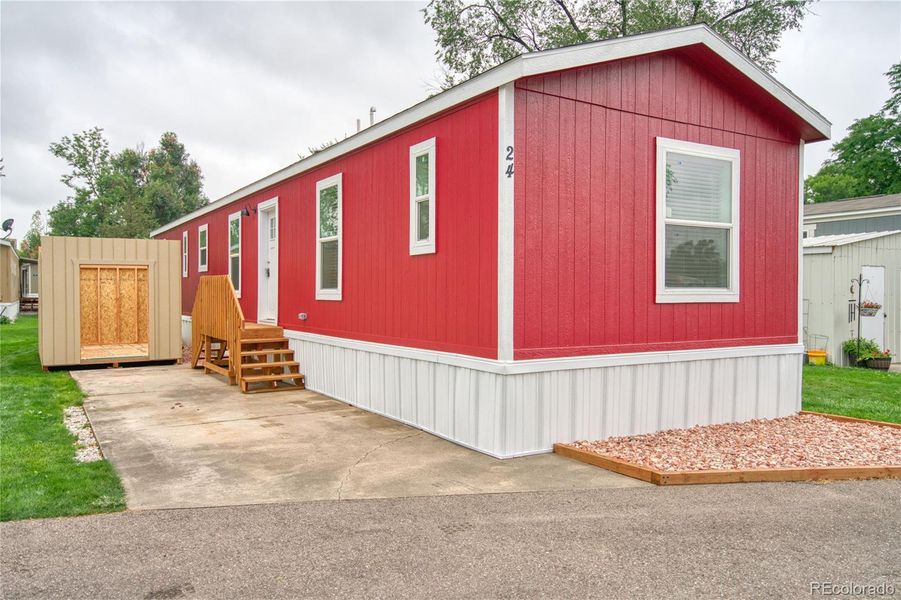 Exterior details and patio area of a home in , Fort Collins (Image 2). Exterior details and patio area of a home in , Fort Collins (Image 2).