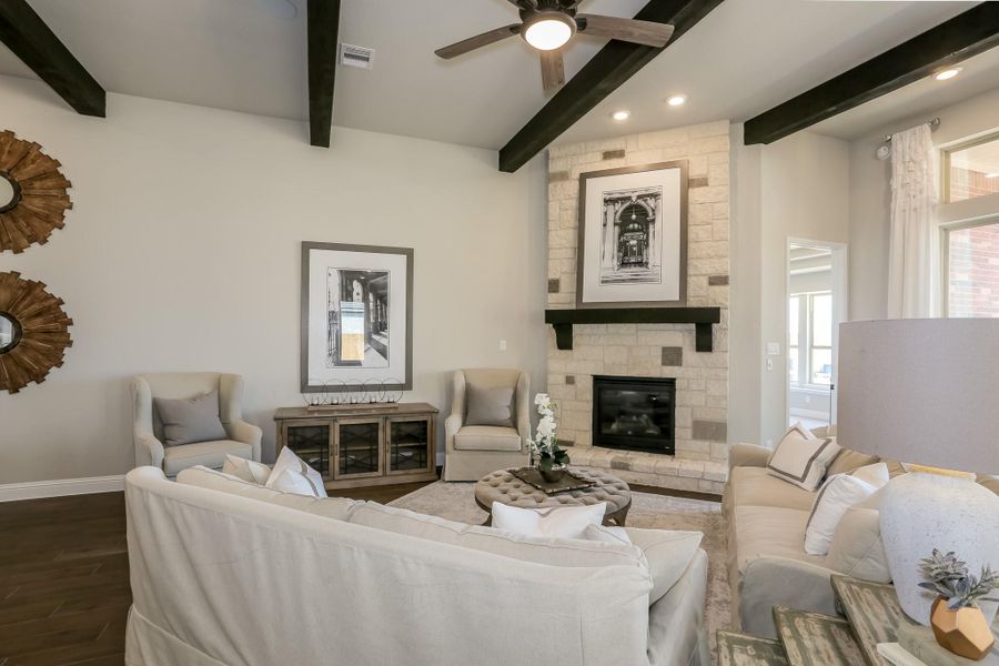 Furnished interior view inside a new home in Valencia: Hilltop Collection, Manvel (Image 18).