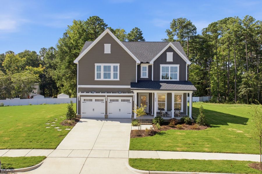 Representative exterior photo of a completed home built from the Stonebrook by Pulte Homes in Mailman Post, Knightdale, NC (Image 24).