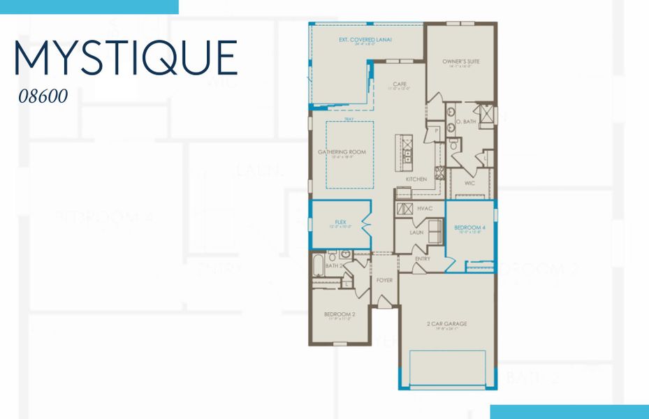 2D floor plan layout of this home in Del Webb Catalina, Lakewood Ranch, FL (Image 2).