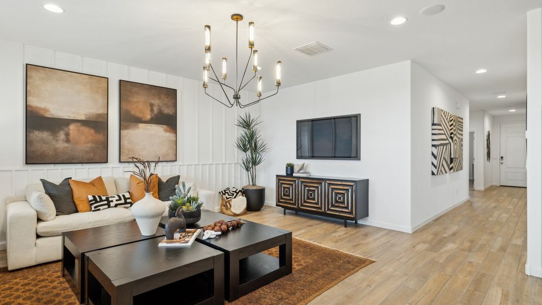 Furnished interior view inside a new home in Quail Ranch, San Tan Valley (Image 11). Furnished interior view inside a new home in Quail Ranch, San Tan Valley (Image 11).