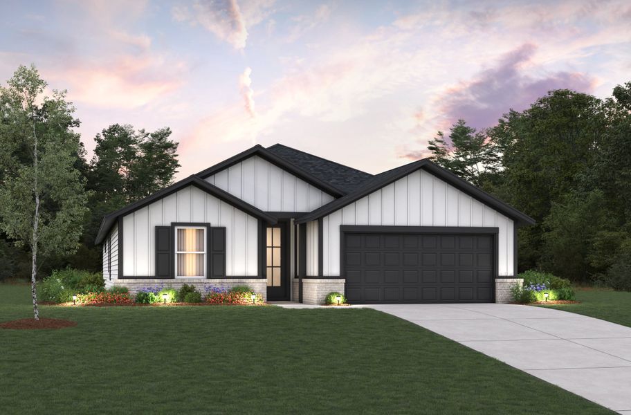 Representative exterior photo of a completed home built from the Olympic by Beazer Homes in Sorella: Landmark Collection, Tomball, TX (Image 5).