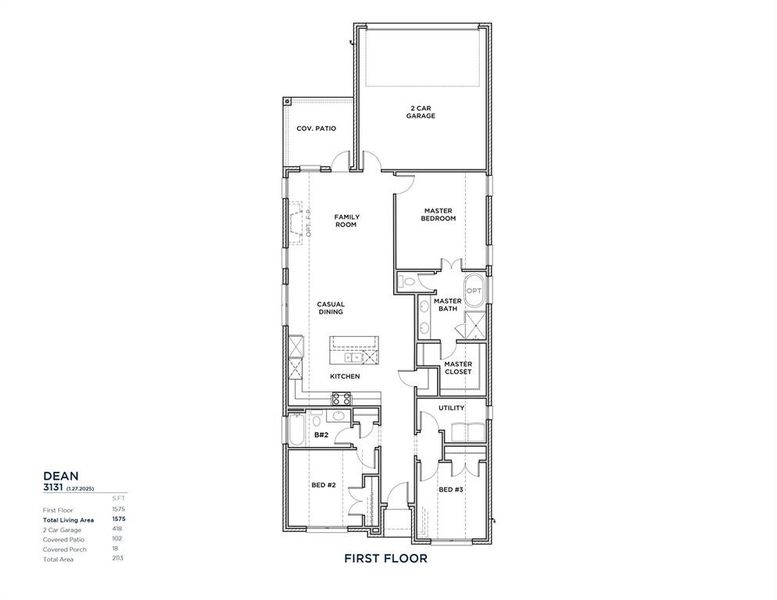 2D floor plan layout of this home in Cottages of Celina, Celina, TX (Image 2). 2D floor plan layout of this home in Cottages of Celina, Celina, TX (Image 2).