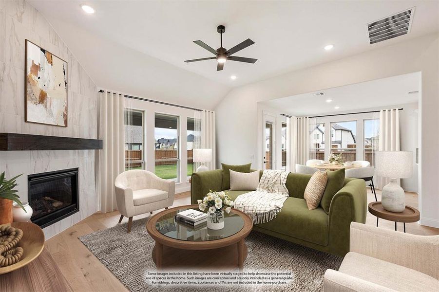 Furnished interior view inside a new home in Windsong Ranch Classic 61, Prosper (Image 13).