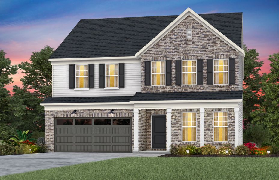 Representative exterior photo of a completed home built from the Marshall by Pulte Homes in The Retreat at Carolina Ridge, Harrisburg, NC (Image 23).
