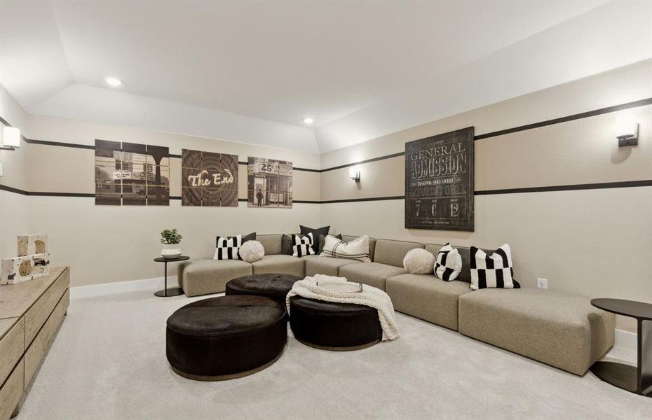 *Model Representation - Optional media room on second level