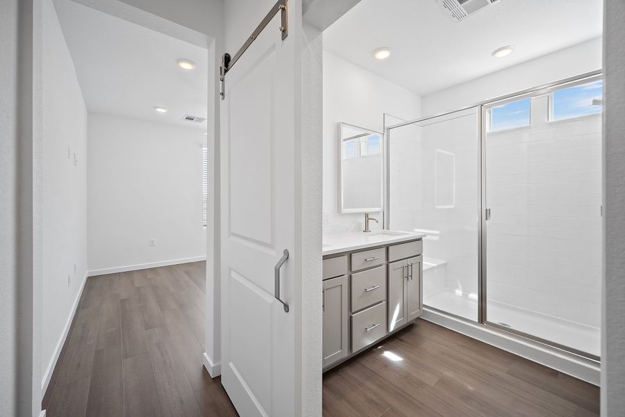 Furnished interior view inside a new home in The Residences at Victory Ridge, Colorado Springs (Image 10). Furnished interior view inside a new home in The Residences at Victory Ridge, Colorado Springs (Image 10).