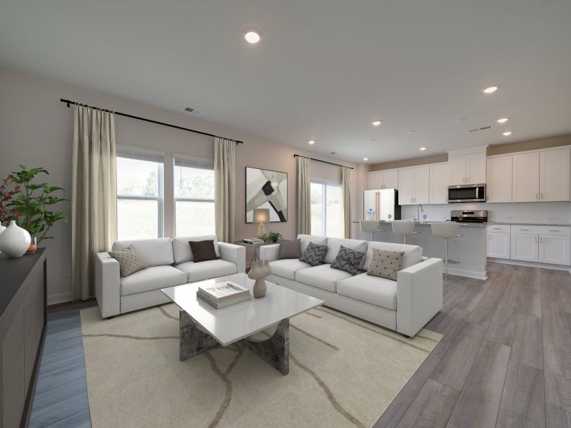 Enjoy movie nights or cheer on the big game in the great room.