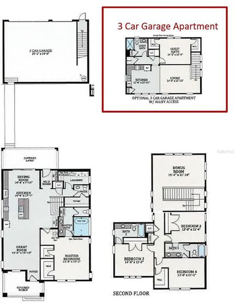 2D floor plan layout of this home in , Orlando, FL (Image 3).