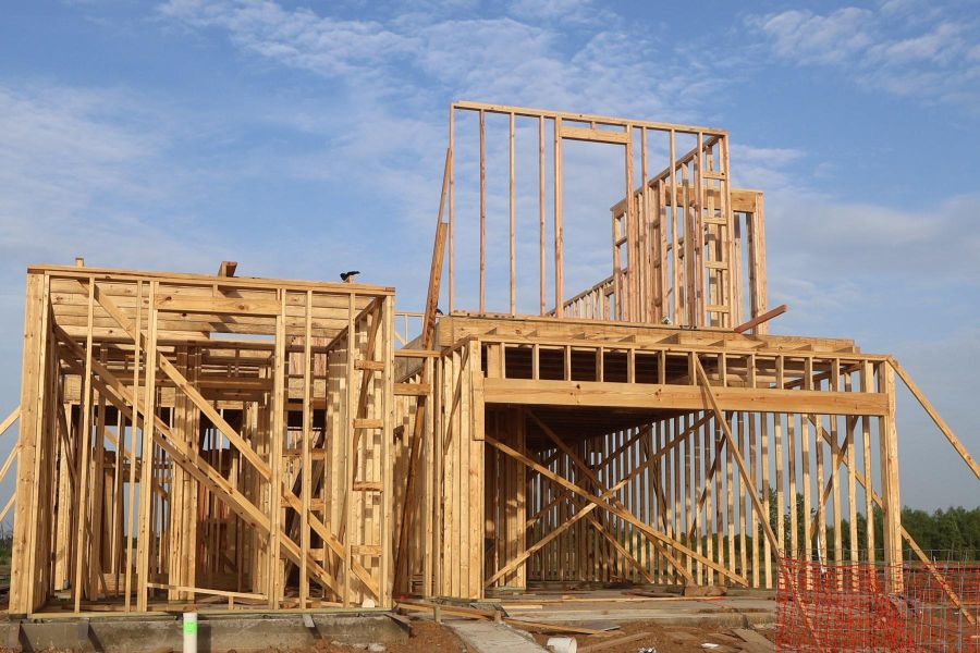 In-progress construction of a new home in Woodson’s Reserve, Spring, TX (Image 7).