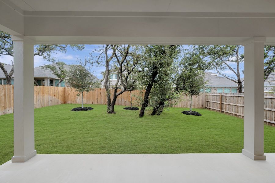 Exterior details and patio area of a home in Davis Ranch 50', San Antonio (Image 4).