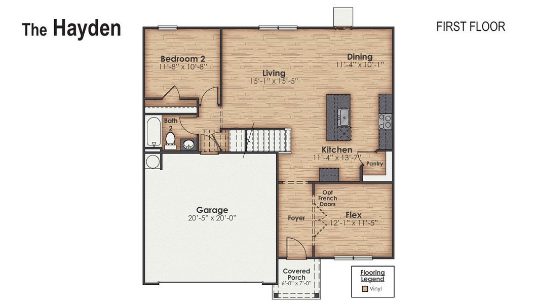 2D floor plan layout of this home in Cedar Hill Landing, Navassa, NC (Image 4). 2D floor plan layout of this home in Cedar Hill Landing, Navassa, NC (Image 4).