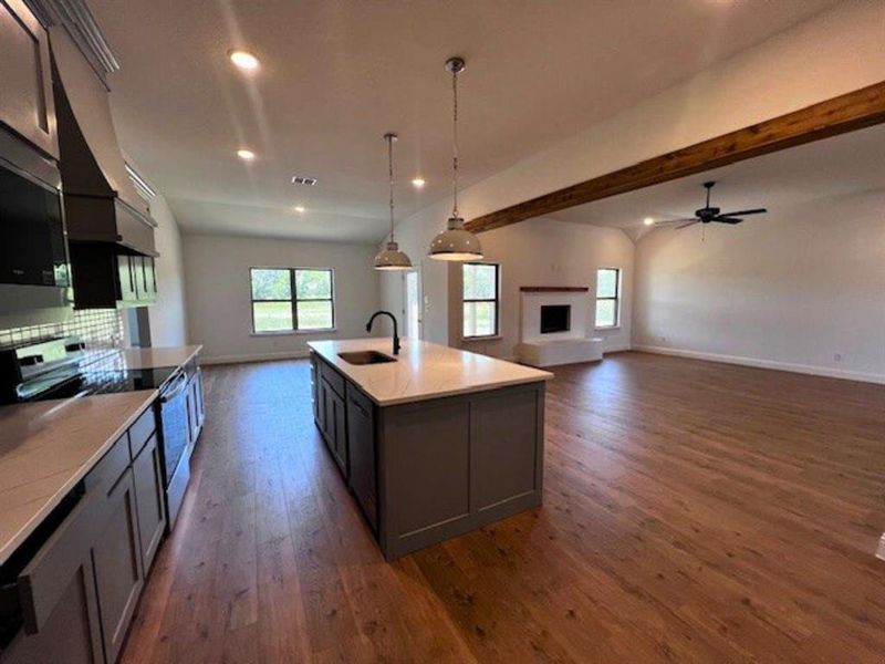 Furnished interior in a model home at Stonehenge Additional II in Sanger (Image 5). Furnished interior in a model home at Stonehenge Additional II in Sanger (Image 5).