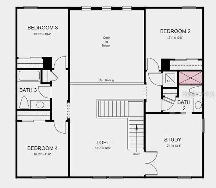 Additional Highlights Include: Shower in place of tub at bath 2, gourmet kitchen, and 8' interior doors.