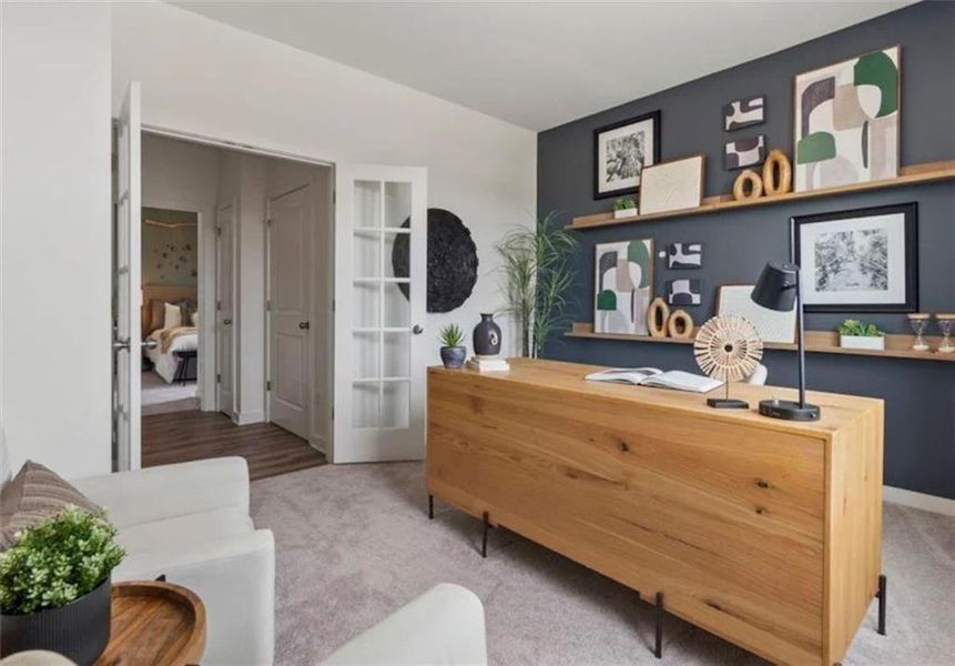 Furnished interior view inside a new home in Reserve at Gum Springs, Jefferson (Image 8).