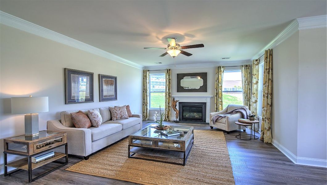 Furnished interior view inside a new home in Reserve at Tap Root Farms, Fletcher (Image 26). Furnished interior view inside a new home in Reserve at Tap Root Farms, Fletcher (Image 26).