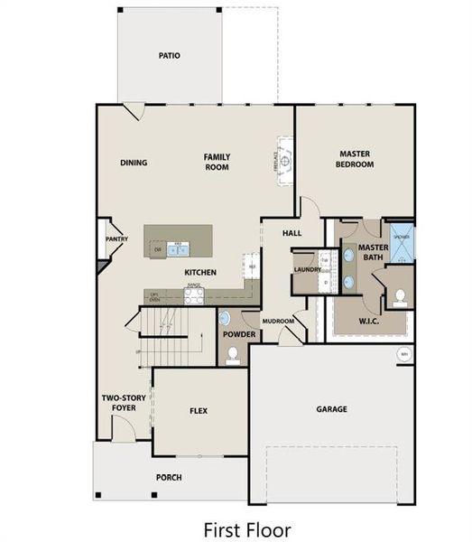 2D floor plan layout of this home in Killian Manor at The Adares, Adairsville, GA (Image 3). 2D floor plan layout of this home in Killian Manor at The Adares, Adairsville, GA (Image 3).