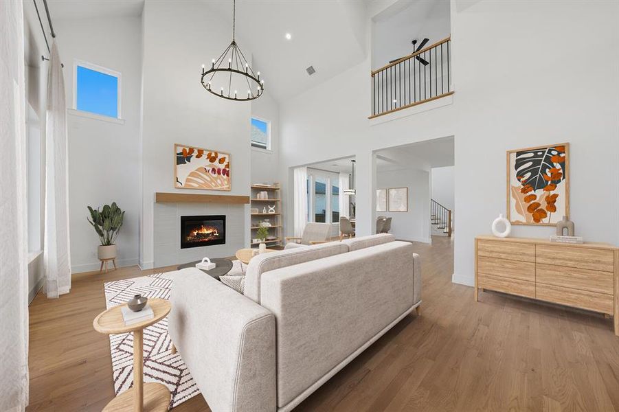 Furnished interior view inside a new home in Estates at Rockhill, Frisco (Image 16). Furnished interior view inside a new home in Estates at Rockhill, Frisco (Image 16).