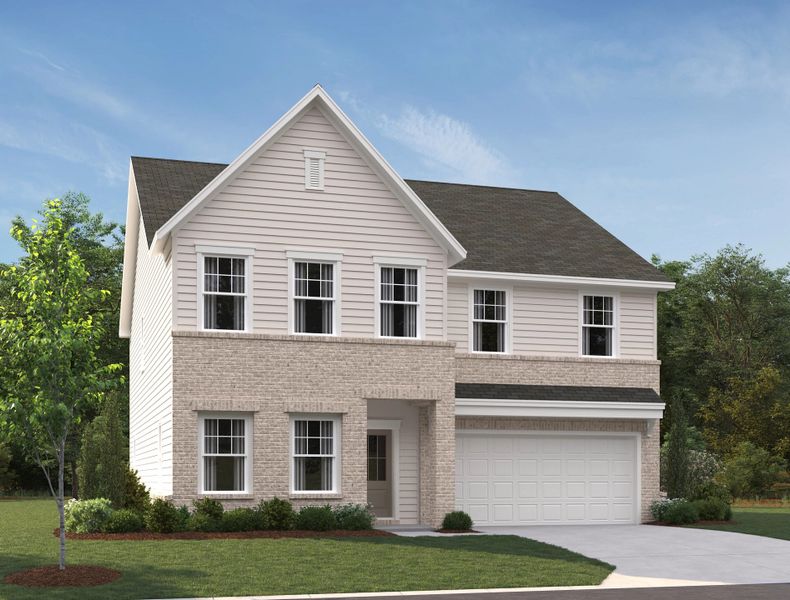 Representative exterior photo of a completed home built from the Pearson by Ashton Woods in Eastlyn Crossing - Single Family, Flowery Branch, GA (Image 17).