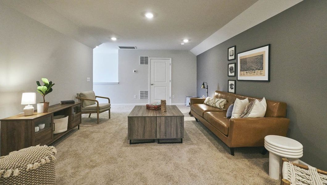 Representative furnished interior of a home built from the Dover by D.R. Horton in Quarry Hills - Freedom, Swepsonville (Image 9).