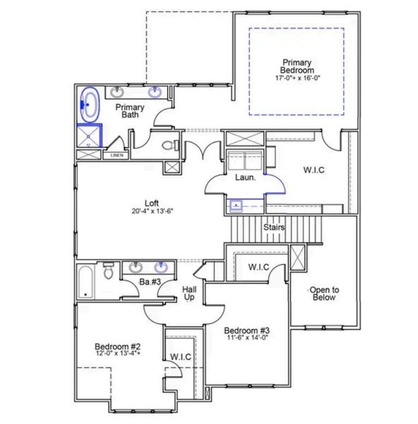 2D floor plan layout of this home in Lochton, Summerville, SC (Image 4).