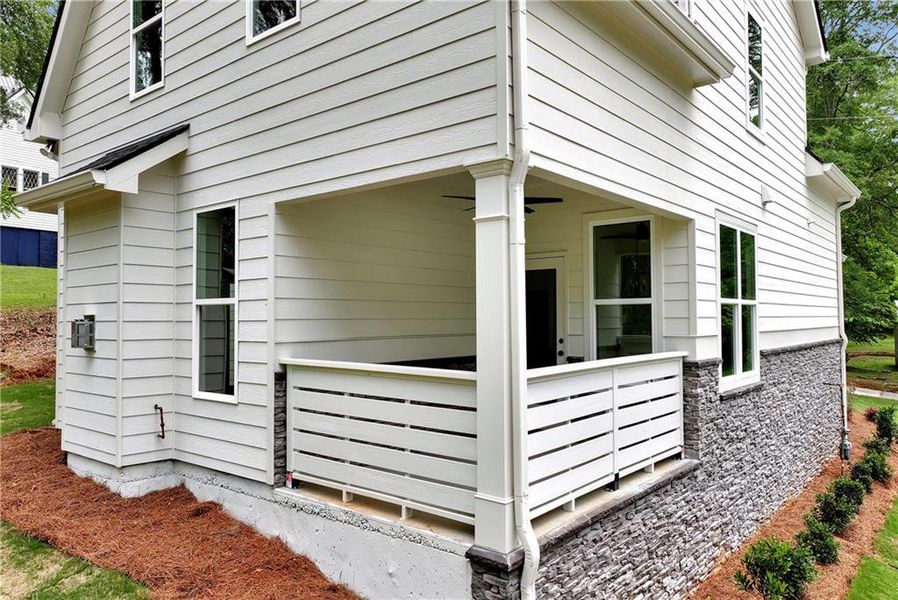 Exterior details and patio area of a home in , Commerce (Image 27).