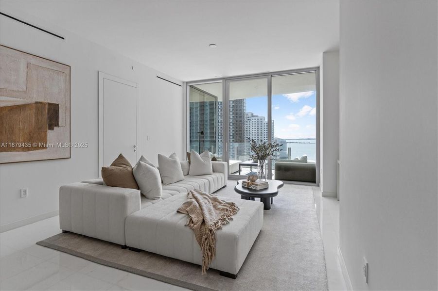 Furnished interior view inside a new home in Aston Martin Residences, Miami (Image 6).