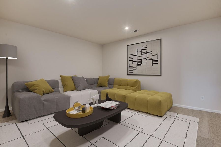 Media Room - Basement on select homesites