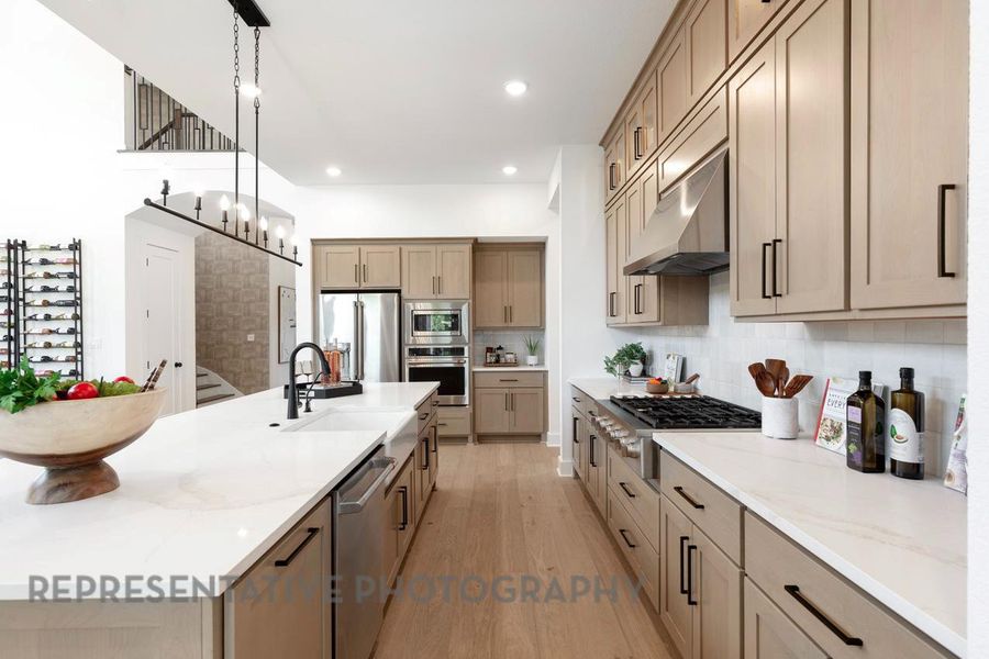 Furnished interior view inside a new home in 6 Creeks at Waterridge: 60ft. lots, Kyle (Image 23).