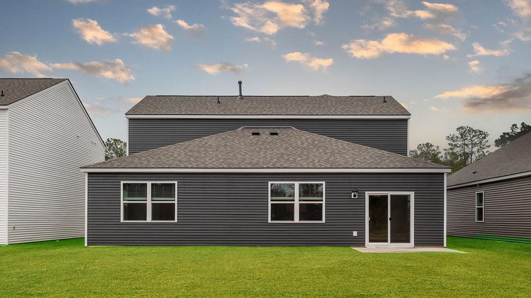 Exterior details and patio area of a home in The Cove at Mallard Crossing, Summerville (Image 3).