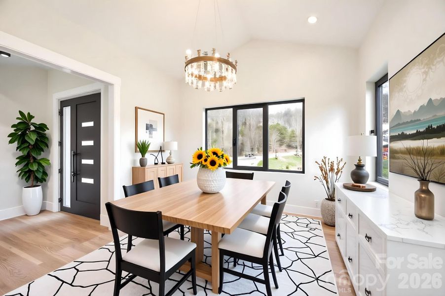 Furnished interior view inside a new home in , Weaverville (Image 15).