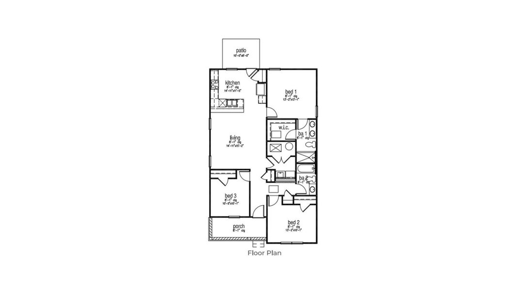 2D floor plan layout of this home in North Shore, Summerton, SC (Image 5).