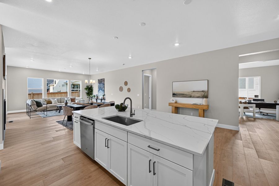 Furnished interior view inside a new home in Trailstone, Arvada (Image 9).
