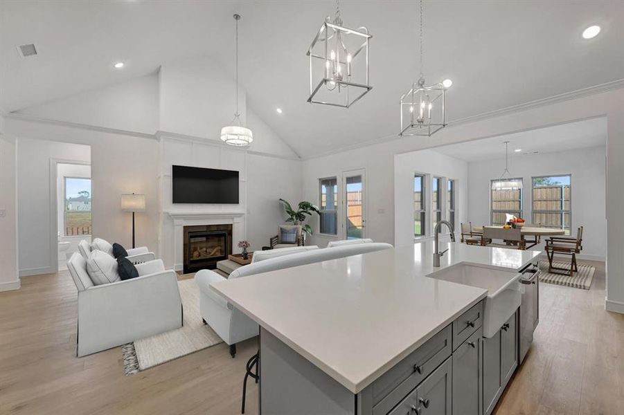 Furnished interior view inside a new home in Sterling Greene, Arlington (Image 7). Furnished interior view inside a new home in Sterling Greene, Arlington (Image 7).