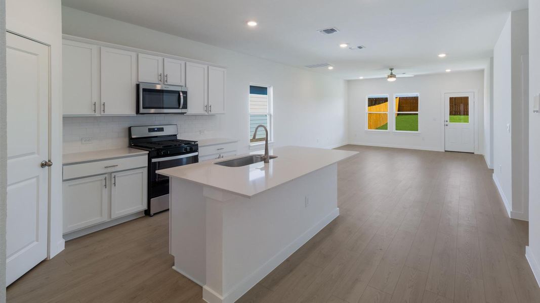 Furnished interior view inside a new home in Trails at Wildhorse, Austin (Image 3).